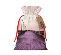 KLLTYHMU Christmas Drawstring Gift Bags The Mumbai Filmcity Tours Reusable Christmas Wrapping Bag W/Tags Xmas Treat Pouch Goody Bags Candy Treat Bag For Xmas Holiday Presents Party Favor 4.7x6.9 Inch