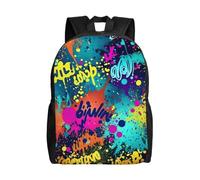 KLLTYHMU Colorful Spray Pattern Travel Laptop Backpack Waterproof Lightweight Cute Backpack For Women Men Casual Daypack