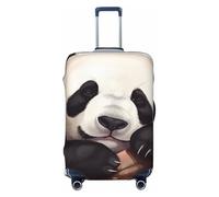KLLTYHMU Cute Sleeping Panda Luggage Suitcase Covers Elastic Washable Travel Luggage Protector Anti Scratch Travel Suitcase Protective Cover For Kid And Adult, Fits 18-32 Inch Luggage, Black, L