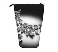 KLLTYHMU Diamond Jewelry Jewels Luxury Telescopic Pencil Bag Pen Holder Pop Up Pencil Case Portable Stand Up Pencil Case Cute Spacious Pencil Pouch Bag For Office Supplies
