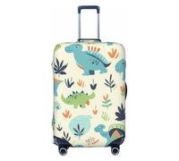 KLLTYHMU Dinosaur Pattern Luggage Suitcase Covers Elastic Washable Travel Luggage Protector Anti Scratch Travel Suitcase Protective Cover For Kid And Adult, Fits 18-32 Inch Luggage, Black, L
