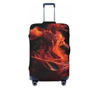 KLLTYHMU Fire Dancer Luggage Suitcase Covers Elastic Washable Travel Luggage Protector Anti Scratch Travel Suitcase Protective Cover For Kid And Adult, Fits 18-32 Inch Luggage, Black, S