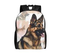 KLLTYHMU German Shepherd Dog Lovers Travel Laptop Backpack Waterproof Lightweight Cute Backpack For Women Men Casual Daypack