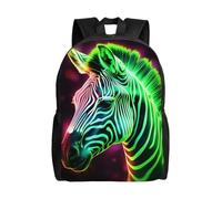 KLLTYHMU Glowing Zebra Travel Laptop Backpack Waterproof Lightweight Cute Backpack For Women Men Casual Daypack