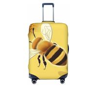 KLLTYHMU Honey Bee2 Luggage Suitcase Covers Elastic Washable Travel Luggage Protector Anti Scratch Travel Suitcase Protective Cover For Kid And Adult, Fits 18-32 Inch Luggage, Black, L