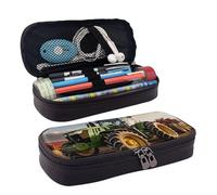 KLLTYHMU Leather Pencil Case Organizer Big Capacity Pencil Pouch Storage Bag With Compartments Cute Pencil Bag Spare Parts For Agricultural Machinery Pen Box Portable Cosmetic Makeup Bag Organizer