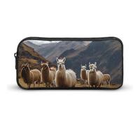 KLLTYHMU Llamas in The Andes Pencil Case Pen Bag Large Capacity Cute Pencil Pouch Makeup Cosmetic Bag for Women Men