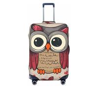 KLLTYHMU Love Owl Luggage Suitcase Covers Elastic Washable Travel Luggage Protector Anti Scratch Travel Suitcase Protective Cover For Kid And Adult, Fits 18-32 Inch Luggage, Black, L