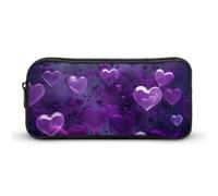 KLLTYHMU Many Heart Shapes Pencil Case Pen Bag Large Capacity Cute Pencil Pouch Makeup Cosmetic Bag for Women Men