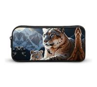 KLLTYHMU Mountain Lions Pencil Case Pen Bag Large Capacity Cute Pencil Pouch Makeup Cosmetic Bag for Women Men