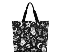 KLLTYHMU Mysterious Symbol Graphics Tote Bag Large Women Casual Shoulder Bag Reusable Grocery Bag Fasion Handbag for Office Shopping Travel