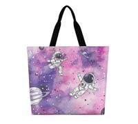 KLLTYHMU Night Purple Clouds Tote Bag Large Women Casual Shoulder Bag Reusable Grocery Bag Fasion Handbag for Office Shopping Travel