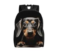 KLLTYHMU Pad Dachshund Travel Laptop Backpack Waterproof Lightweight Cute Backpack For Women Men Casual Daypack