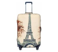 KLLTYHMU Paris City Tree Eiffel Tower Art Luggage Suitcase Covers Elastic Washable Travel Luggage Protector Anti Scratch Travel Suitcase Protective Cover For Kid And Adult, Fits 18-32 Inch Luggage