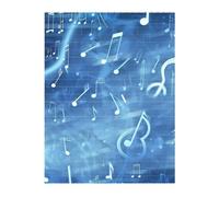 KLLTYHMU Personalized Building Block Puzzle Blue Musical Notes Building Bricks for Adults Square Shaped Block Puzzle Building for Home Decor Brick Puzzle
