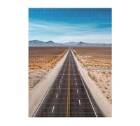KLLTYHMU Personalized Building Block Puzzle Freeway Highway Road in The Desert Building Bricks for Adults Square Shaped Block Puzzle Building for Home Decor Brick Puzzle