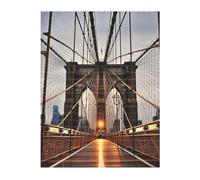 KLLTYHMU Personalized Building Block Puzzle Photo of Brooklyn Bridge Building Bricks for Adults Square Shaped Block Puzzle Building for Home Decor Brick Puzzle