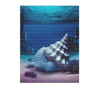 KLLTYHMU Personalized Building Block Puzzle Underwater World Shell Building Bricks for Adults Square Shaped Block Puzzle Building for Home Decor Brick Puzzle