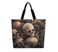 KLLTYHMU Some Skull Shapes Tote Bag Large Women Casual Shoulder Bag Reusable Grocery Bag Fasion Handbag for Office Shopping Travel