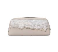 KLLTYHMU Starfish Shell And Beach Leather Pencil Case Cute Zipper Pencil Pouch Pen Bag Multifunctional Travel Makeup Cosmetic Bag Key Pouch For Women Men Work Office, Gold, One Size