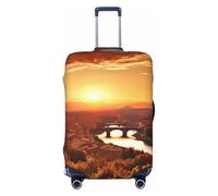 KLLTYHMU Sunset View Luggage Suitcase Covers Elastic Washable Travel Luggage Protector Anti Scratch Travel Suitcase Protective Cover For Kid And Adult, Fits 18-32 Inch Luggage, Black, X-Large