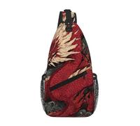 KLMELLMDE Cross Chest Fire Chinese Dragon Bag Diagonally, Crossbody Backpack, Shoulder Chest Bag, Men'S And Women'S Backpack, Hiking Bag