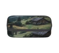 KLMELLMDE Large Capacity Charming Mountain Cottages in The Austrian Alps1 Pencil Case, Organising Pencil Pouch, School Pencil Pouch, Office Stationery Organiser, Cosmetic Bag.