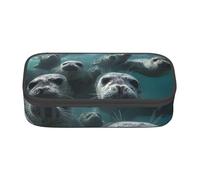 KLMELLMDE Large Capacity Seals in The Water Pencil Case, Organising Pencil Pouch, School Pencil Pouch, Office Stationery Organiser, Cosmetic Bag.