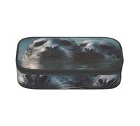 KLMELLMDE Large Capacity Seals in The Water Pencil Case, Organising Pencil Pouch, School Pencil Pouch, Office Stationery Organiser, Cosmetic Bag.