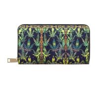 KLMELLMDE Men's Women's A Puff in Time Weed Wallet, Printed Card Case, Multi-Compartment (with Coin Compartment, Credit Card Slots, Note Compartment.