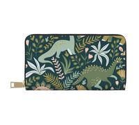 KLMELLMDE Men's Women's Cute Dinosaur Wallet, Printed Card Case, Multi-Compartment (with Coin Compartment, Credit Card Slots, Note Compartment.
