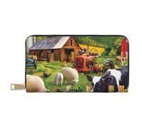 KLMELLMDE Men's Women's Farm Animals Wallet, Printed Card Case, Multi-Compartment (with Coin Compartment, Credit Card Slots, Note Compartment.