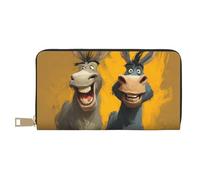 KLMELLMDE Men's Women's Funny Donkeys Wallet, Printed Card Case, Multi-Compartment (with Coin Compartment, Credit Card Slots, Note Compartment.
