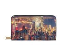 KLMELLMDE Men's Women's Hong Kong Wallet, Printed Card Case, Multi-Compartment (with Coin Compartment, Credit Card Slots, Note Compartment.