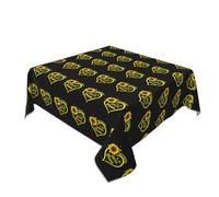 KLMELLMDE Modern Square Blessed To Be Called Sunflower Tablecloth 55 Inches, Indoor Restaurant Decoration Tablecloth, Suit For Parties, Daily Meals, Holidays.