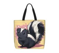 KLMELLMDE Skunk Tote Bag, Reusable Canvas Shoulder Bag For Shopping, Work, Travel And Holidays Or School