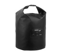 Klmnop 20 lbs Wood Pellet Storage Bag, Waterproof 500D Oxford Fabric Container with Handle and PVC Label Window for Pellets and Charcoal, Wood Chips(Black)