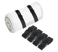 Klmnop 4 Pcs Mattress Topper Straps, Adjustable Memory Foam Packing Straps with Buckles for Mattress Moving or Storage, Black(78.74" X 2")