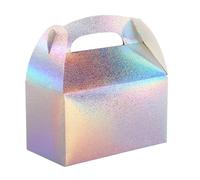 Klmnop 50 Pack Iridescent Party Treat Boxes 15.8x8.2x13.3cm Candy Gift Box