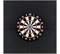 Klmnop Black Dart Board Wall Protectors, 24" x 24" Felt Dartboard Wall Protector, 0.5" Thickness Easy to Assemble Dart Wall Protector(Black)