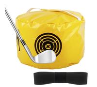 Klmnop Golf Impact Power Smash Bag, Upgrade Golf Hitting Bag with Arm Band for Swing Training Aid Waterproof, Gifts for Men, Women, Golfers(Yellow)