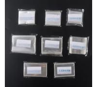 Klmnop OPP Stamp Protection Bags in 8 Models, 100pcs Each, Total 800 Stamp Sleeves for Collection, Philatelic Storage and Display Stamp Collecting Supplies, Thickness 3 Mils(Clear)