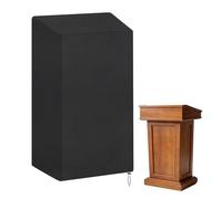 Klmnop Podium Protective Cover, Water Resistant Polyester Protective Cover for Standard Size Podium Stand, Lectern, Pulpit, Teacher Easel and Desk Shelf, 25.2"L x 18.1"W x 49.2"H(Black)