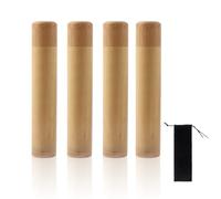 Klmnop Small Scattering Urns for Human Ashes, 7.48''x 1.42'' Scattering Tubes with Black Velvet Bag, Biodegradable Urns for Male Women Pet Dog Cat(set of 4)