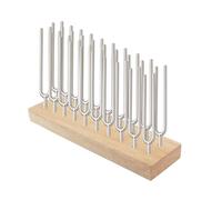 Klmnop Tuning Fork Holder, Wooden Tuning Fork Storage Rack Holds Up to 20 Tuning Forks for Convenient Storage(Fork Not Include)