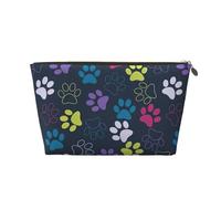 KLNBV Cute Dog Paw Travel Toiletry Bag Make Up With One Zipper And Big Enough For Cosmetics Tools, Gold, One Size