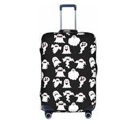 KLNBV Funny White Ghost Suitcase Cover, Luggage Protector, Fits Four Size Suitcases, White/Opulent Garden, Medium, White/Opulent Garden, M