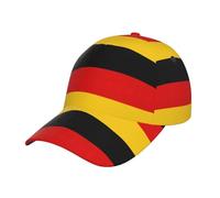 KLNBV German Flag Polyester Baseball Cap Adjustable Size Adult Running Outdoor Activities, black, One Size