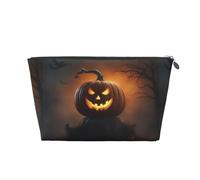 KLNBV Halloween Ghost Pumpkin 1 Travel Toiletry Bag Make Up With One Zipper And Big Enough For Cosmetics Tools, Silver, One Size