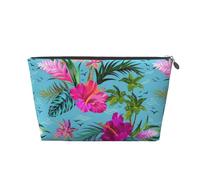 KLNBV Hello Hawaii Travel Toiletry Bag Make Up With One Zipper And Big Enough For Cosmetics Tools, Silver, One Size